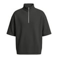 thumbnail image 5 of Cheytotty Waffle Henley Shirts For Men Short Sleeve Comfy Blouse Workout Golf Tops Dark Gray M, 5 of 8