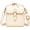 A-white, variant on Crossbody Leather Bag, Double Layer Large Capacity Messenger Bag with Anti-Theft Features, Built-in Purse for Safe Daily Use and Travel.