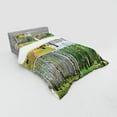 thumbnail image 3 of Ambesonne Forest Bedding Set 3 Pcs, Fall Winter Birch Tree, Twin XL, Green White, 3 of 3