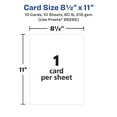 thumbnail image 5 of Avery Matte White Rectangle Cards, 8.5" x 11", 10ct, 5 of 8