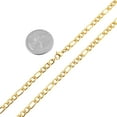 thumbnail image 3 of HZMAN Men Women 24k Real Gold Plated Figaro Chain Stainless Steel Necklace, Wide 3mm 5mm 7mm 9mm, 3 of 8