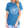 thumbnail image 4 of Women Flower Graphic Printed T-Shirt, 4 of 7