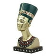 thumbnail image 2 of Golden Ancient Egyptian Queen Nefertiti Bust Statue 9.75"Tall Wife Of Pharaoh, 2 of 7