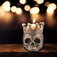 thumbnail image 4 of Skeleton Candle Holder Frightening Resin Candlestick Crafts For Halloween, 4 of 8