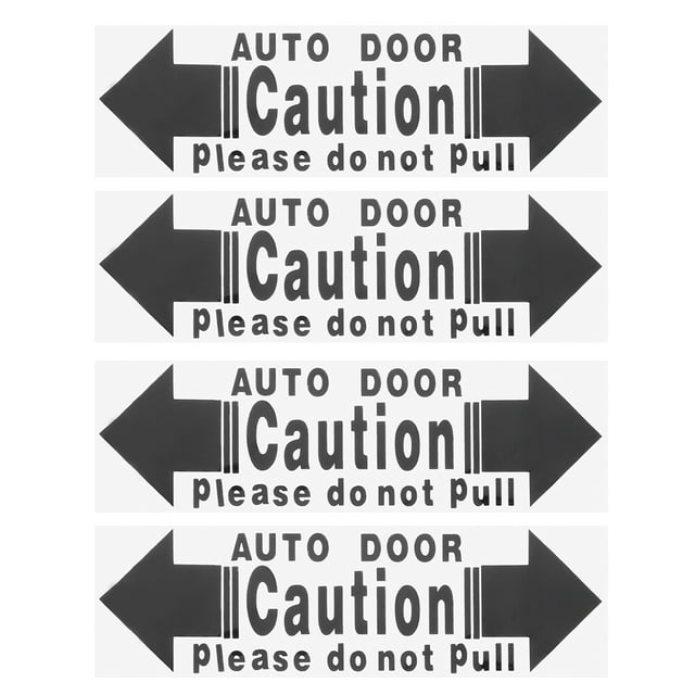4PCS Automatic Door Stickers High Adhesive and Easy to Use Car Door Opening Warning Indicators Self Adhesive Automatic Sliding Door Warning Sticker