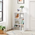 thumbnail image 2 of VECELO 3-Tier Bookcase with Storage Shelves, 21.3" Modern Bookshelf for Organizer Display Stand Home Office, Vertical or Horizontal, White, 2 of 9