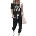 thumbnail image 1 of Conjunto Deportivo PRETTYGARDEN Mujer Dos Piezas Jogger Negro XL, 1 of 1