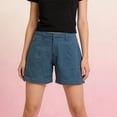 thumbnail image 2 of Jamicy Women's Denim Shorts Summer Casual Comfortable Buttoned High Waisted form-Fitting Stretchy Lounge Shorts with Pockets, 2 of 7
