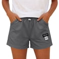 thumbnail image 2 of Womens Shorts JIANLAI Casual Long Knee Length High Waisted Stretch Wide Leg Relaxed Fit S-3XL Dark Gray, 2 of 4