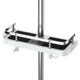 thumbnail image 3 of Shower Shelf Without Drilling Adjustable Shower Shelf for Shower Rod Bathroom Storage with Shower Holder Shelf with 2 Small Hooks--, 3 of 5