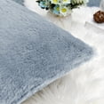 thumbnail image 6 of Home Soft Things Faux Fur Throw Pillow Cover 4 Piece Set-Dusty Blue - 20" x 20", 6 of 9