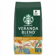 2X-Starbucks Veranda Blend Blonde Roast Whole Bean Coffee - 12 oz