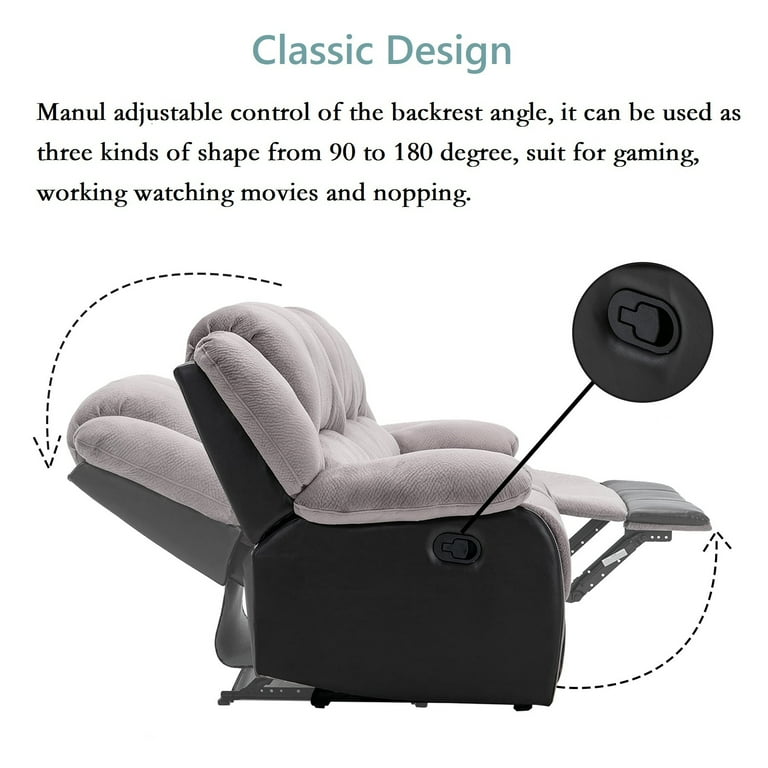 Nathaniel Home Manual Reclining Sofa PU Leather Upholstered