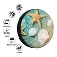 thumbnail image 4 of Kdxio Spare Tire Cover for RV Trailer, Waterproof Wheel Cover,Camper Spare Tire Cover Fit for Rv SUV Truck Travel Trailer 14 inch-Starfish And Seashell, 4 of 8