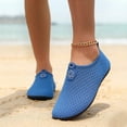 thumbnail image 2 of Unisex Solid Color Water Shoes Flat Breathable Lightweight Wading Shoes Quick Drying Non Slip Sneakers Blue Size 8, 2 of 5