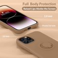 thumbnail image 5 of Compatible con funda para iPhone 14 Pro Max con soporte de anillo - Silicona líquida - Forro de microfibra - Fundas protectoras antiarañazos de cuerpo completo a prueba de golpes F, 5 of 5