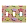 thumbnail image 2 of 3d Pastel Cute Stars Light Switch Cover Electrical Outlet Cover Replaceable Wall Plates 2-Gang, 2 of 8