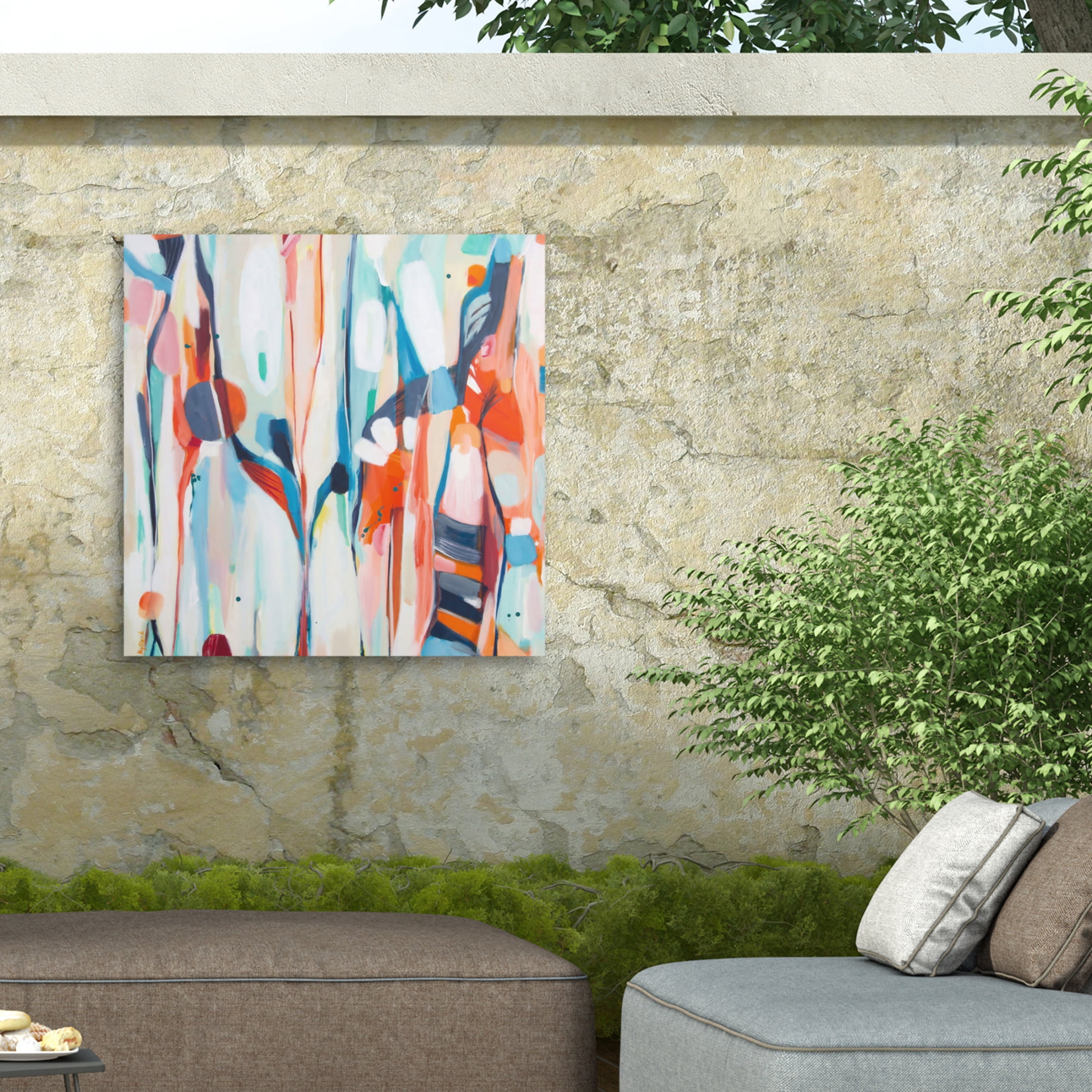 Trademark Fine Art Kirsty Black Tiger Tipple Outdoor Canvas Art