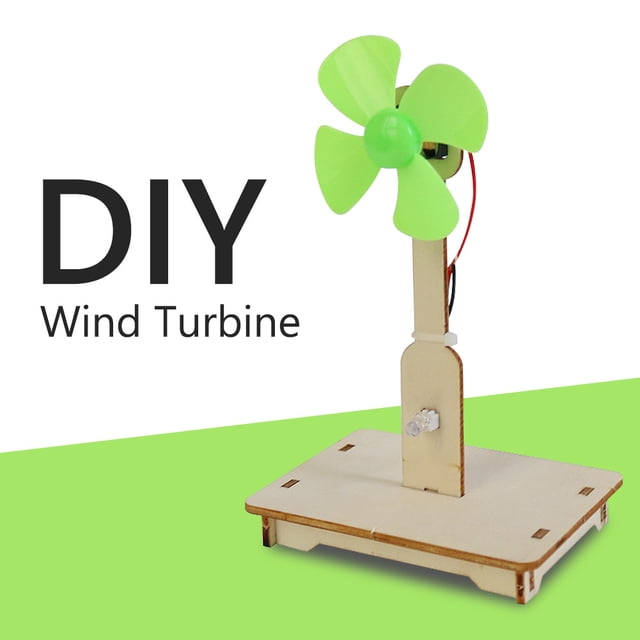 Kit de Materiales Wdftyju Generación de Energía Eólica Juguete de Experimento DIY