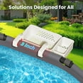 thumbnail image 4 of 2 Sets of Poolside Storage Baskets with Cup Holders - Perfect for 3-Inch or Smaller Top Rails - Above Ground Pool Accessories - Fit for Most Above Ground Pool（Beige）, 4 of 14