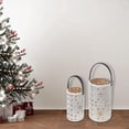 thumbnail image 3 of Christmas Metal Cutout Lantern Set Of 2 Snowflake, 3 of 3