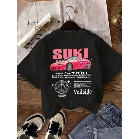 【New Arrival】Suki Pink S2000 JDM Sports Car Graphic T-Shirt | Premium Veilside Fan Tee