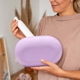 thumbnail image 4 of HomelyJoy Elegant Purple Silicone Makeup Bag, Premium Water Resistant Travel Toiletry Zipper Pouch, Portable Large Capacity Cosmetic Storage Organizer, 7.48x4.72 In, 4 of 5