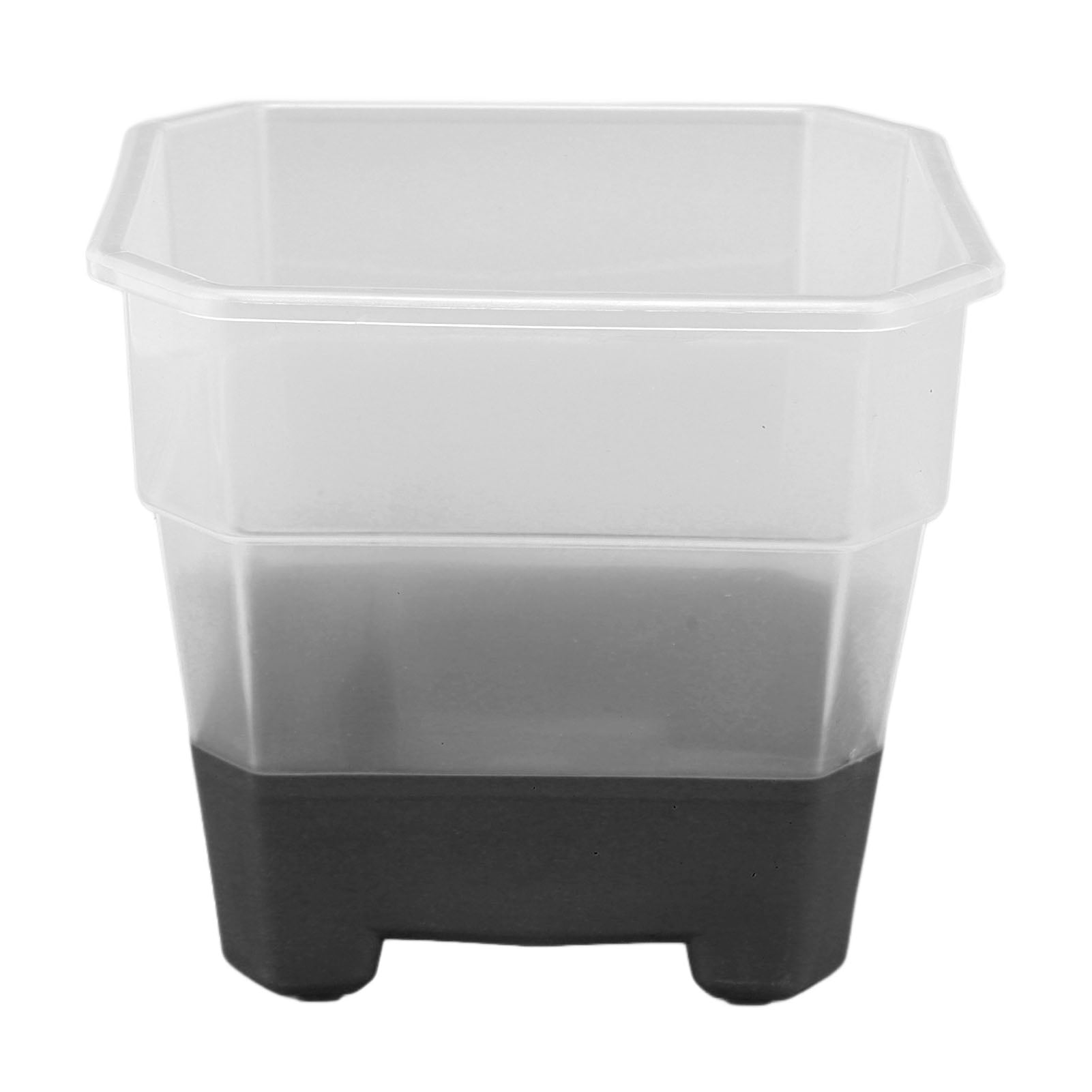 Riousery 20 Pcs Square Silicone Nursery Pot Planters Variety Pack Reusable Seed Starting Pots with Drainage Holes for Indoor Outdoor Plants Gardening Black 3.94 inches / 10 cm