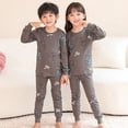 thumbnail image 2 of Conjuntos de pijamas de algodón para niños y niñas, traje de manga larga para otoño, ropa de dormir de Navidad para niños de 4, 6, 8, 10 y 12 años, 2 of 4