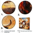 thumbnail image 3 of Designart "Rodeo Buffalo in Spain" Beach Framed Wall Art - Brown Beach People Entryway Framed Wall Art, 3 of 6