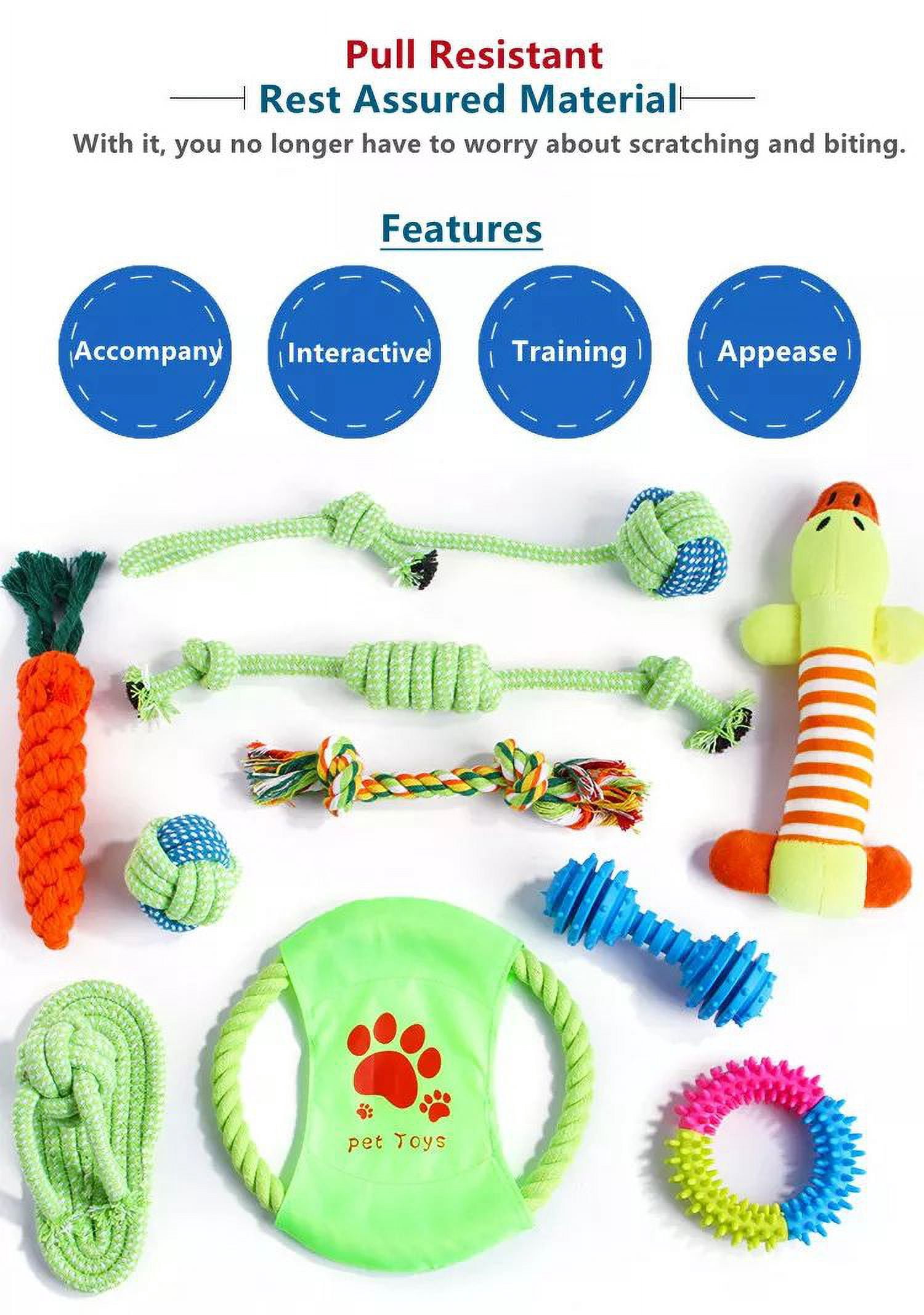 Dog Toys for Chewers Puppy Teething Chew Rope Treats Toy Fun 10 Pack