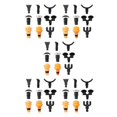 thumbnail image 1 of Yuarrent 9x Massage Massager Heads Point Tools Plug-N-Play Vibration Type2 NO2, 1 of 1