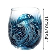 thumbnail image 3 of Yardvibe Release The Kraken Pirate Glass Cup, 3.94" Artisanal Marine Animals Glassware, Ocean Animal Artisan Glassware Collection for Fresher Sips, Novelty Ocean Drinking Glass (C), 3 of 7