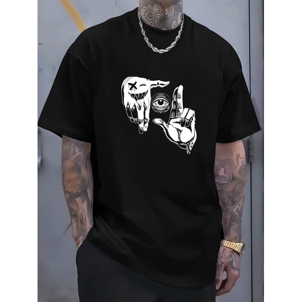Camiseta con estampado de gestos, camisetas para hombre, camiseta casual de manga corta para verano, camiseta para adultos, hombres, mujeres, adolescentes, jóvenes, camisetas de ocio.