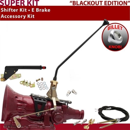 American Shifter 4L60E Shifter Kit Black 16 in. E Brake Cable Clevis for F29EF