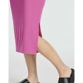 thumbnail image 5 of 3 Pack: Women's Ribbed Jersey Crew Neck Short Sleeve Midi Length Dress With Side Slit, 5 of 6