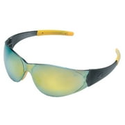 CHECKMATE SAFETY GLASSESSMOKE TEMPLE YLW MIRROR