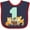 Navy and Red, variant on Inktastic One Years Old with Woodland Animals Boys or Girls Baby Bib