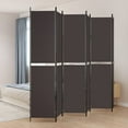 thumbnail image 1 of vidaXL 6-Panel Room Divider Brown 300x220 cm Fabric, 1 of 5