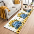 thumbnail image 3 of Sunflower Runner Rug 2x6 FT, Non Slip Hallway Carpet, Watercolor Summer Floral Botanical Truck Washable Soft Floor Carpet Throw Runner Carpet Long Rug for Entryway Kitchen Bedside Sliding Door, 3 of 9
