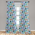 thumbnail image 5 of Ambesonne Surfboard Curtains, Exotic Hawaii Sports, Pair of 28"x63", Multicolor, 5 of 5