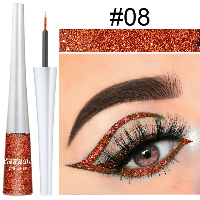Hot6sl Ofertas Del Día Delineador de Ojos Líquido con Purpurina En 16 Colores, 5 Ml