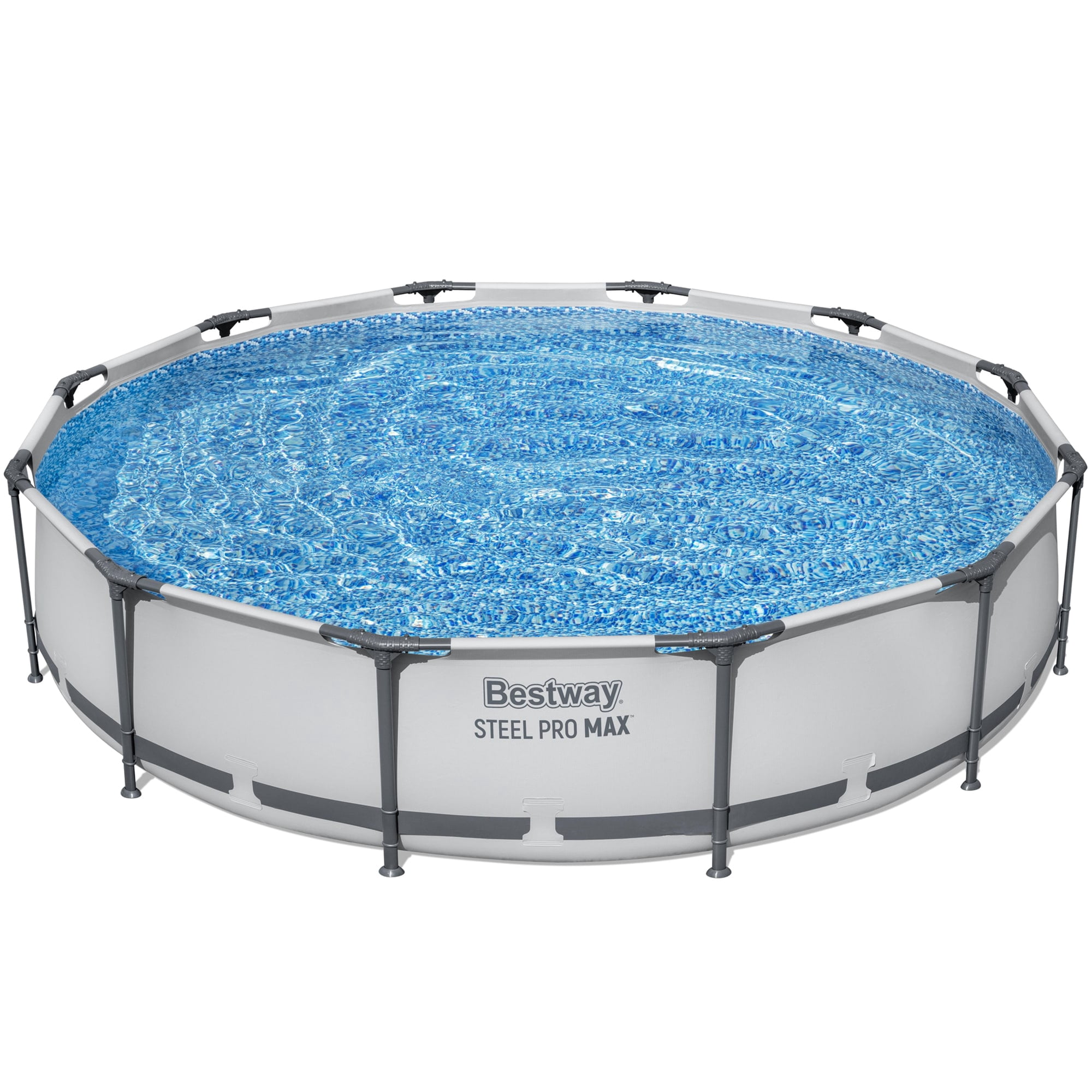 Bestway 12' x 30" Steel Pro Round Frame Above Ground Pool Set with Filter Pump