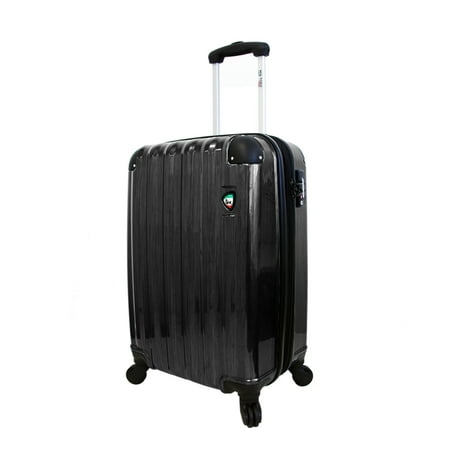 Mia Toro ITALY Spazzolato Lucido 21 Inch Hardside Spinner Carry On Luggage