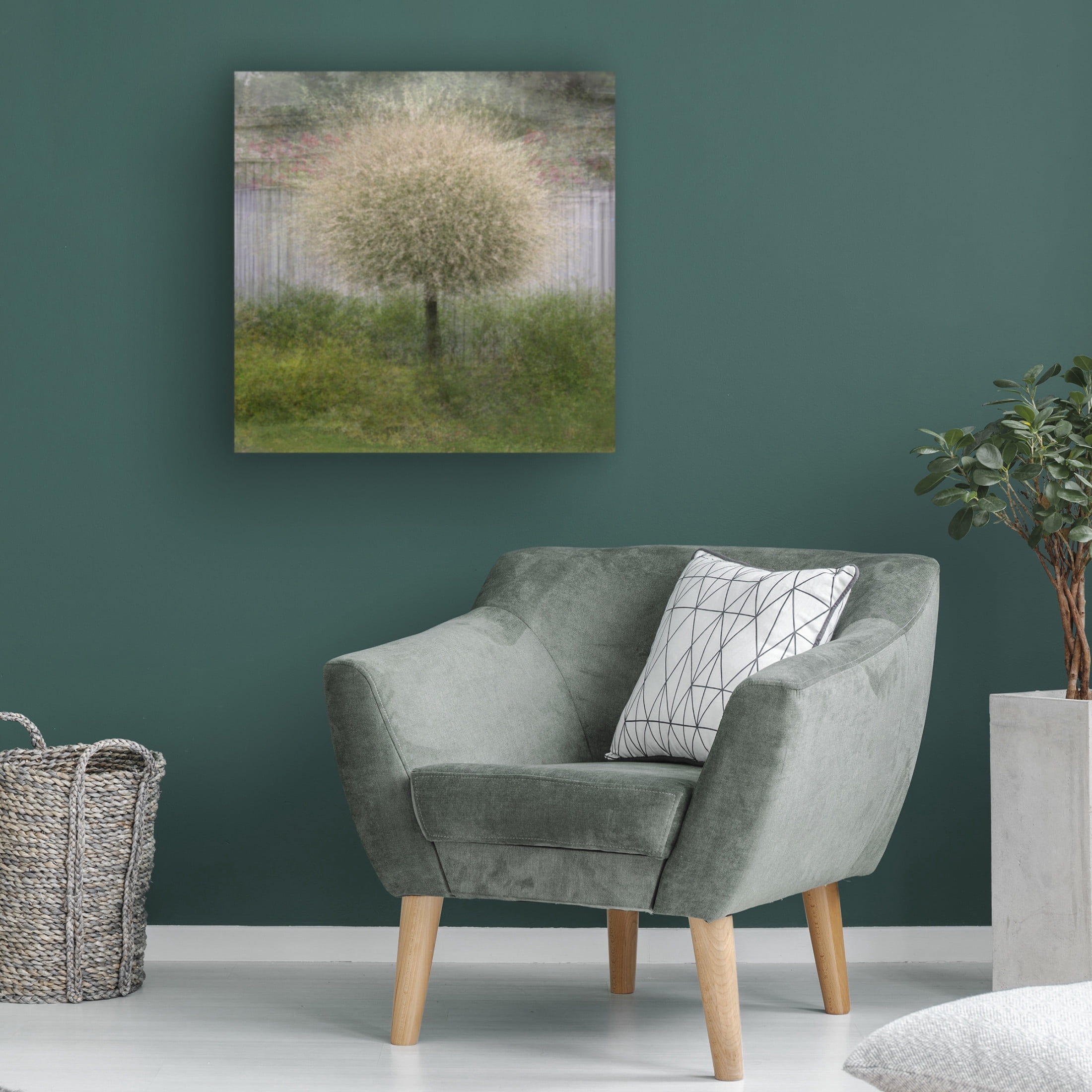 Canvas Wall Art - Delphine Devos 'In Front Of The Fence' Wall Art for Living Room, Bedroom, or Office Décor by Trademark Fine Art - 24 x 24 Inches