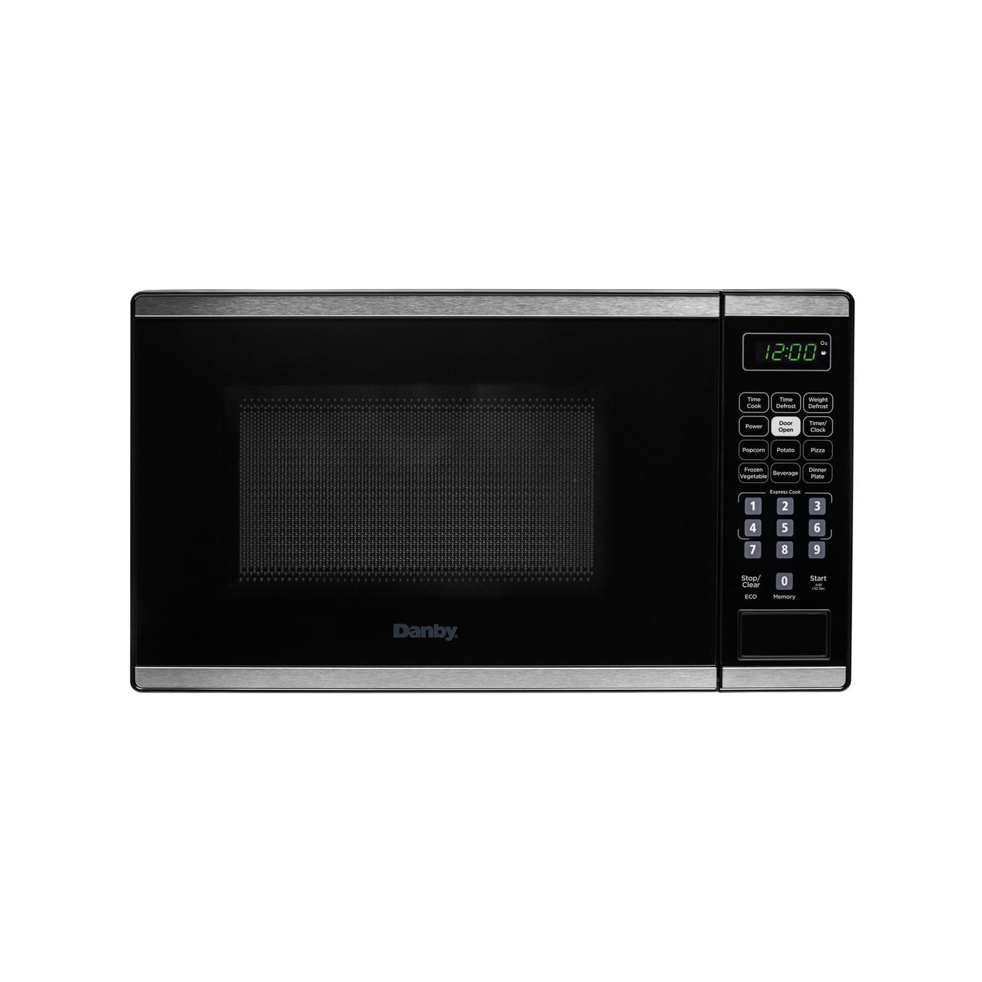 Danby 0.7 cu. ft. Countertop Microwave in Black and Stainless Steel (DBMW0722BBS)