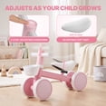 thumbnail image 4 of Wisairt Colorful Lighting Baby Balance Bike, No Pedal 4 Quiet Wheels & Soft Seat, Toys for 1 Year Old Boy Girls Gifts, Pink, 4 of 8