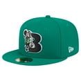 thumbnail image 3 of Men's New Era  Kelly Green Boston Celtics Deceptor 59FIFTY Fitted Hat, 3 of 5