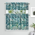 thumbnail image 5 of 3 PCS Boho Chic Kitchen Curtains Set - Vintage Ethnic Pattern Semi-Sheer Rod Pocket Panels for Farmhouse or Minimalist Style, 5 of 5