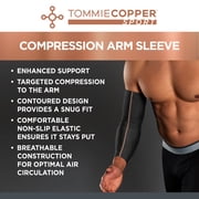 Tommie Copper Sport Spandex Compression Arm Sleeve, Black, Adult Large/Extra-Large, Copper and Zinc Infused, 1 per Pack